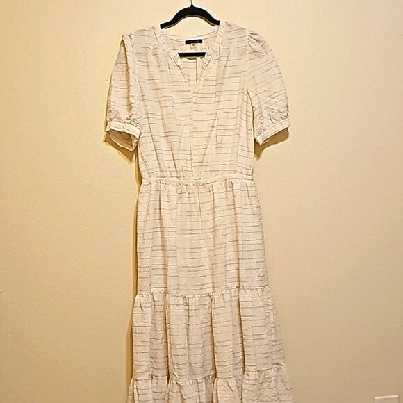 - Tommy Hilfiger multi colored midi tiered dress size 12 - Picture 1 of 10
